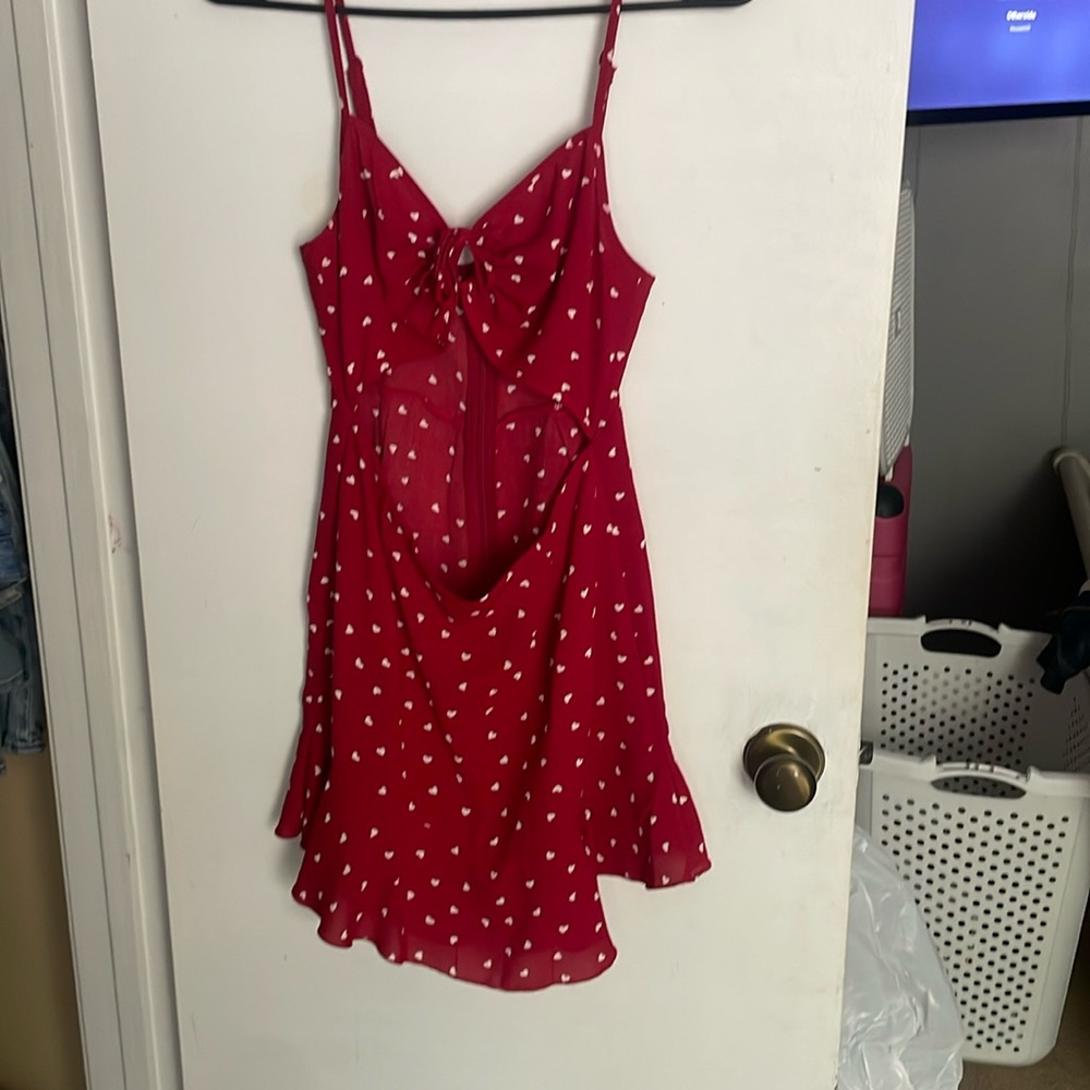 red heart mini romper